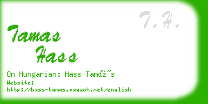 tamas hass business card